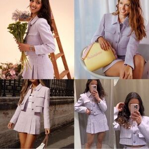 💜 ZARA NEW WITH TAGS TEXTURED CROP BLAZER 💜😍